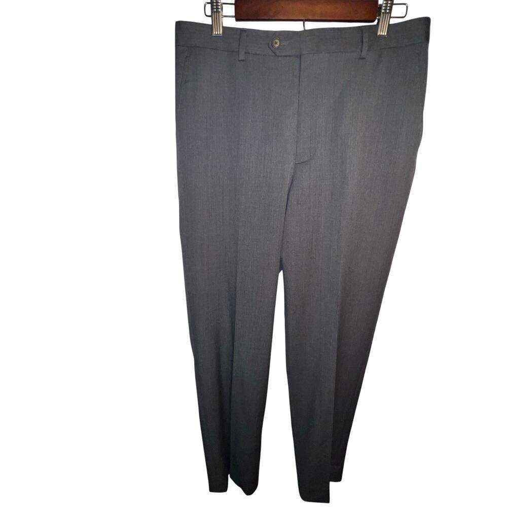 Egara men’s size 34 wool gray seamed minimalist Y2K office‎ wear dress pants